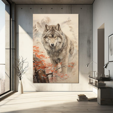 Japanese Wolf Painting